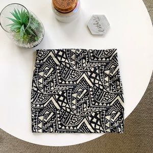 Tribal print pencil mini skirt